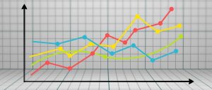 Coloured lines on a graph