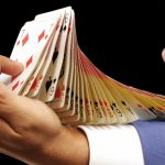 Cards being shuffled in an unusual way