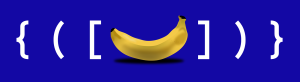 Different kinds of brackets with a banana in between them.