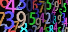 version numbers - image of colourful numbers